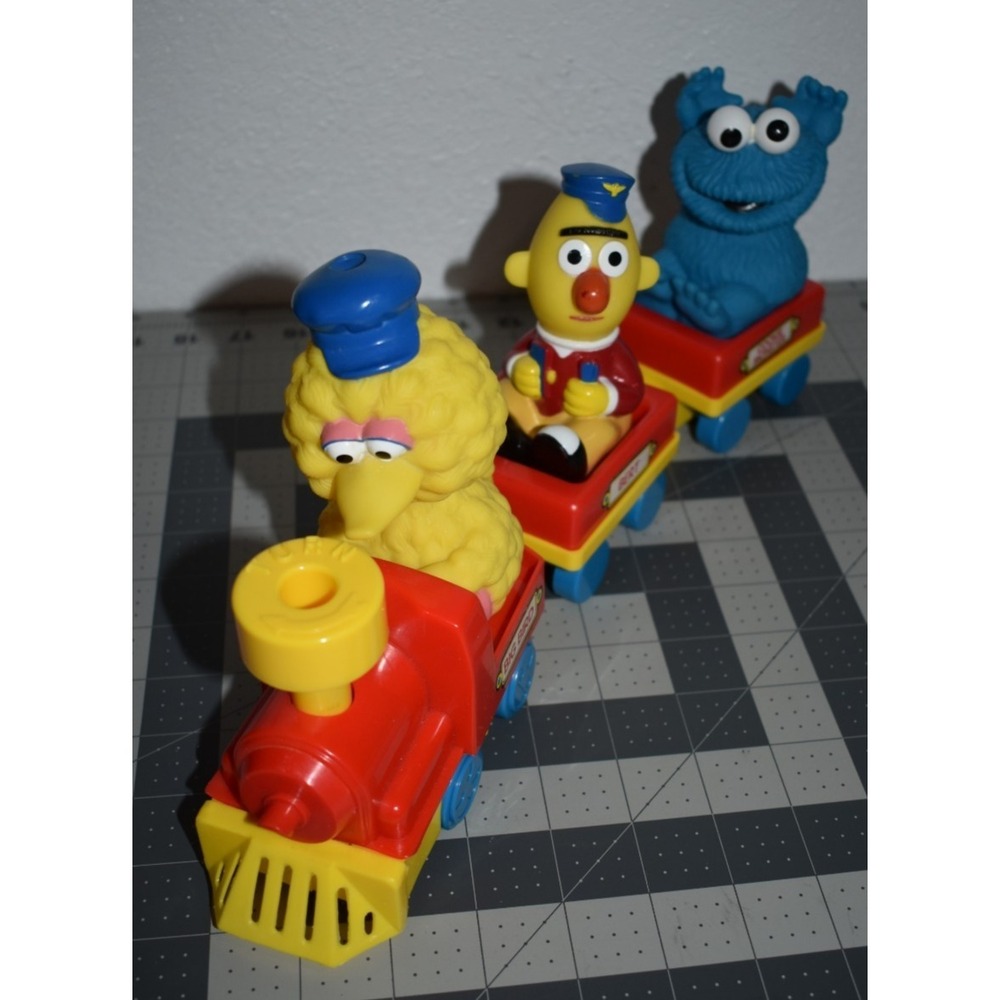 Tyco Sesame Street Train Big Bird Bert Cookie Monster VINTAGE Preschool